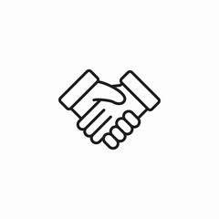 handshake deal agreement icon sign vector