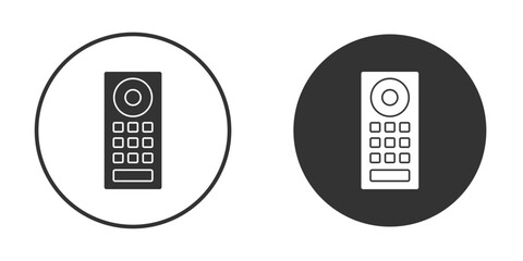 Intercom icon vector graphics in trendy flat design.