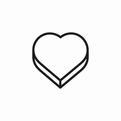 heart shaped box icon sign vector
