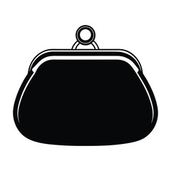 black purse isolated on white