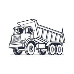 Dump truck icon vector. Adobe Illustrator Artwork