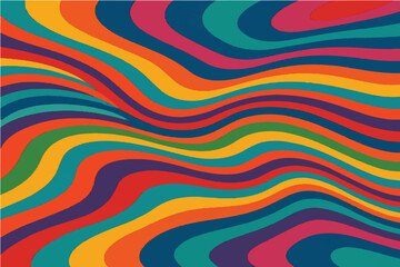 Colorful and Abstract Wavy Patterns Modern and Retro Designs