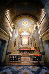 Historic cathedral of Saints Pietro and Marco in Alessandria, Italy: interior