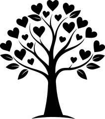 tree with hearts