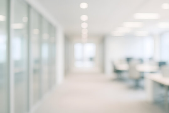 Blurred office interior background modern workspace design concept