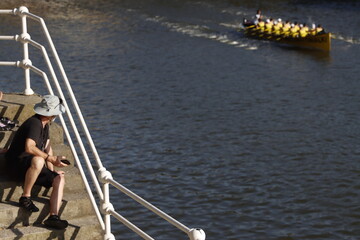 Rowing in the river