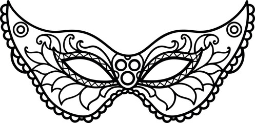 Beautiful Mardi Gras Mask Elegant Festive Graphic