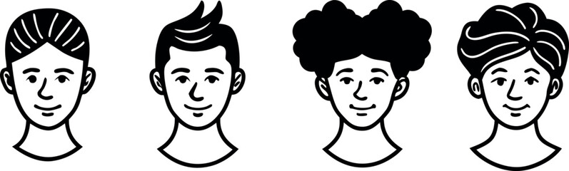 Black Silhouettes Hairstyles Trendy Salon Designs