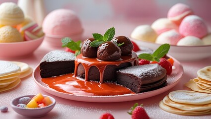 Culinary Delights: A Tempting Display of Baked Goods, Fresh Fruit Medleys, and Comfort Food