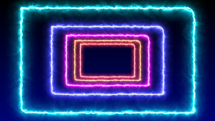Multicolored tunnel background 4k illustration