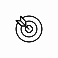 target bullseye arrow icon sign vector