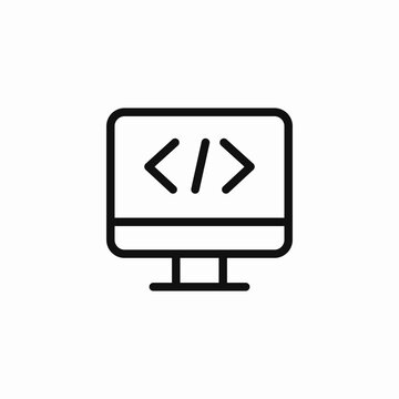web development coding icon sign vector