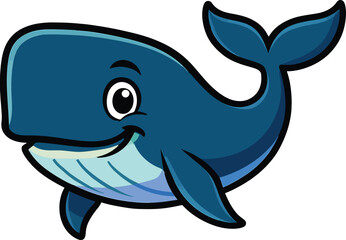 Fototapeta premium Sperm Whale depicted in a smooth, graceful swimming pose