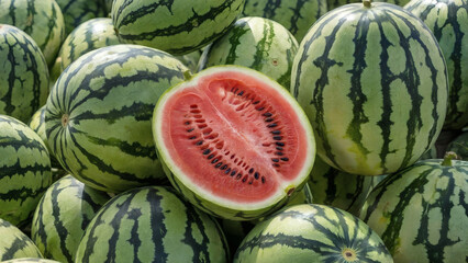 Close-up of fresh, juicy watermelon