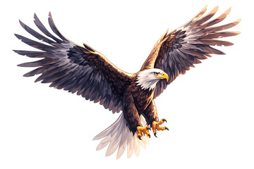 Obraz premium bald eagle isolated on white