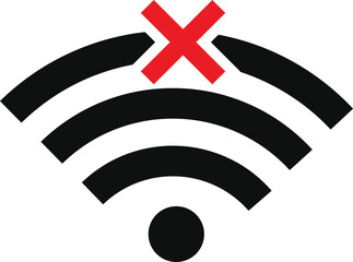  Internet Connection Icon set. network connection problem warning. Globe icon with no signal. No internet access crossed out symbol
