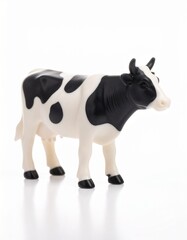 high definition photo object cute cow rubber toy in white isolated background 