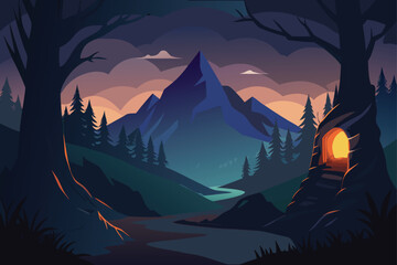 Halloween Night in Mountains