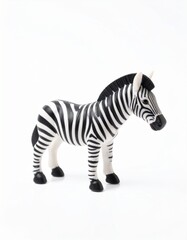 Obraz premium high definition photo object cute zebra rubber toy in white isolated background 