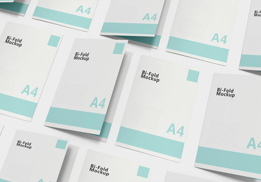 Bi-Fold Brochure Presentation Mockup