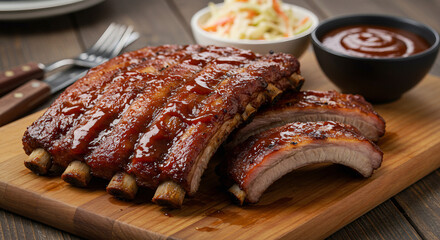 Roasted Pork Ribs with Barbecue Sauce