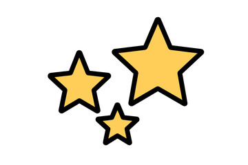 Obraz premium Vector Illustration of Golden Stars Icon