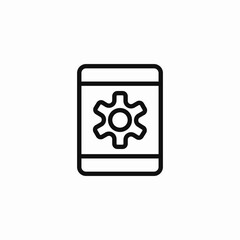 mobile settings app icon sign vector