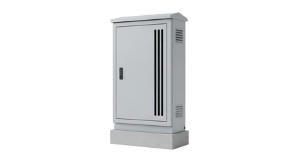 Isolated electrical utility box on white background for industrial needs