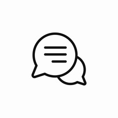 two chat bubbles icon sign vector