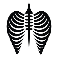 ribs skeleton icon skeleton skeleton rib bones vector illustration
