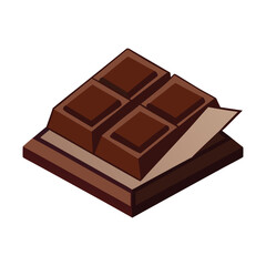 chocolate bar on white background