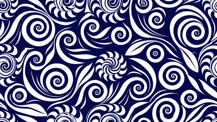 Swirls Ornament dark blue colors backgrounds for floral wallpapers the bedroom, patterned fills, webs pages, surface textures.backgrounds, ornate, textured, abstract, illustration, modern, blue, 