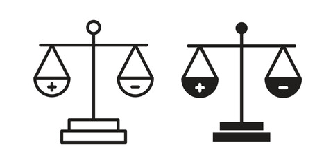 Moral icon vector in thin line and flat style with editable stroke