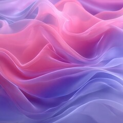 Obraz premium Abstract flowing fabric design with delicate pink and purple hues, smooth gradient