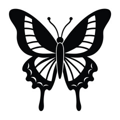 Solid color Tiger Swallowtail animal vector design