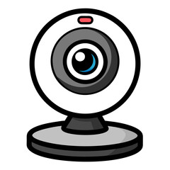 Webcam Computer Accessory Illustration for Web Technology Art