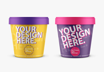 Ice Cream Cup Mockup