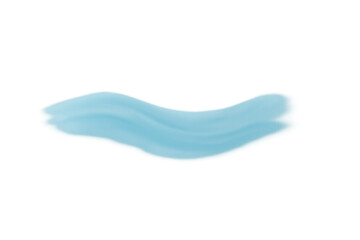 Soft blue wave flowing smoothly on a transparent background, creating a sense of motion and fluidity