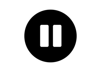 シンプル一時停止ボタンアイコン