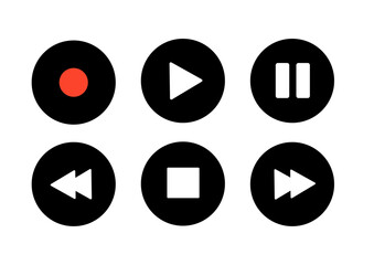 再生・停止操作アイコンセット