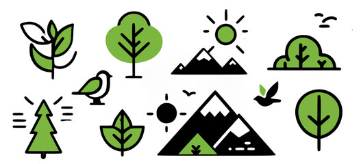 Minimal Nature Icons Set