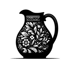 Vintage Earthen Jug 17 Vector Artwork