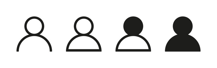 Profile picture icon human symbol. Man and women sign. People, person, user profile avatar icon emblem symbol pictogram. Contact icon with white background for UI UX, mobile app, social media, website