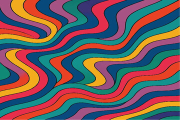 Colorful and Abstract Wavy Patterns Modern and Retro Designs