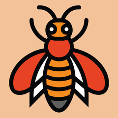 Solid color Wool Carder Bee animal vector design