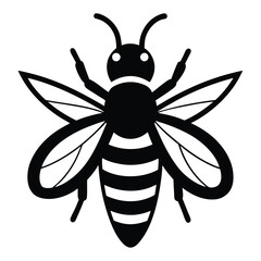 Solid color Wool Carder Bee animal vector design
