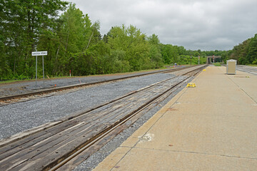 Saratoga Springs train station in Saratoga Springs, New York, United States