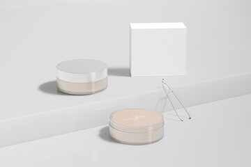eye patches in translucent jar with silver metallic screw lid, Hydrogel eye mask in frosted glass cylindrical Container, moisturizer under eye patches product, luxury round cosmetic skincare jar