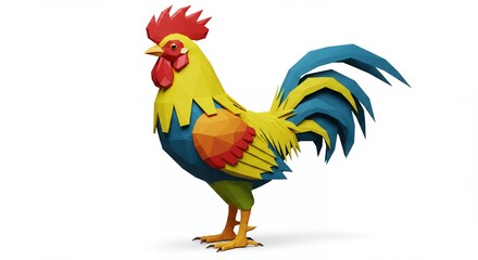 Fototapeta premium Colorful rooster illustration