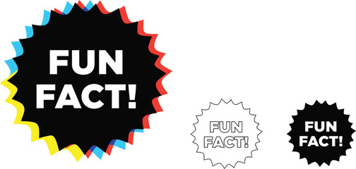 Fun fact vector illustration, interesting fact, knowledge, trivia, information